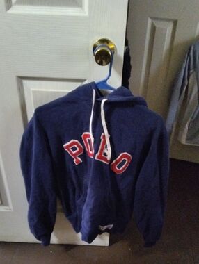 Polo by Ralph Lauren Navy Hoodie with Red POLO Applique